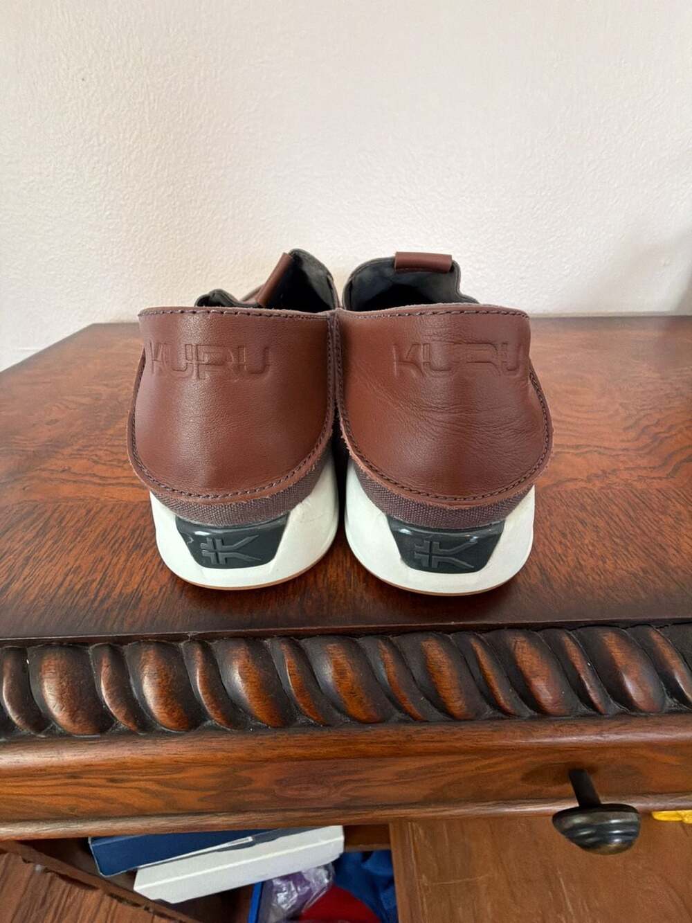 KURU Surge U-Throat Canvas Slip-On Shoes Brown Men's Size 10